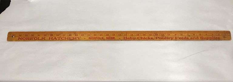 Norfolk Hatchery - Advertising Wooden Yardstick
