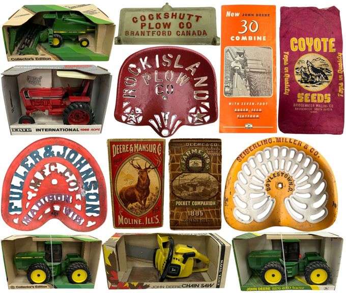 CAST IRON SEATS - FARM LITERATURE - VINTAGE TOOLS & FARM TOYS - FEATURING THE FULLNER COLLECTION 