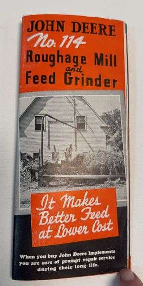 John Deere No. 114 Roughage Mill & Feed Grinder - Pocket Brochure