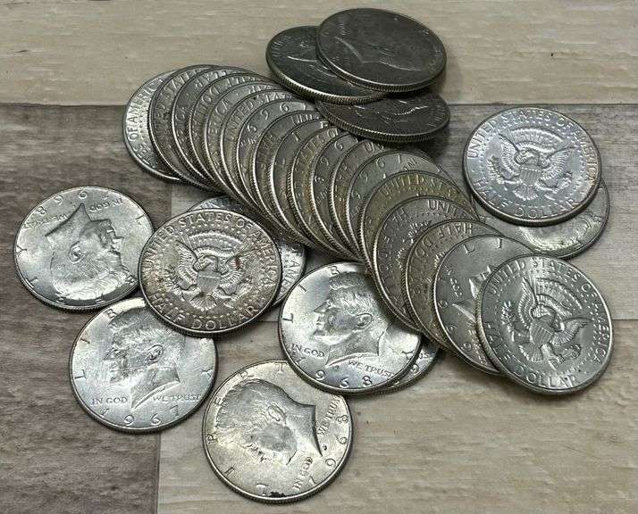 Lot of (30) 40% Silver Kennedy Half Dollars