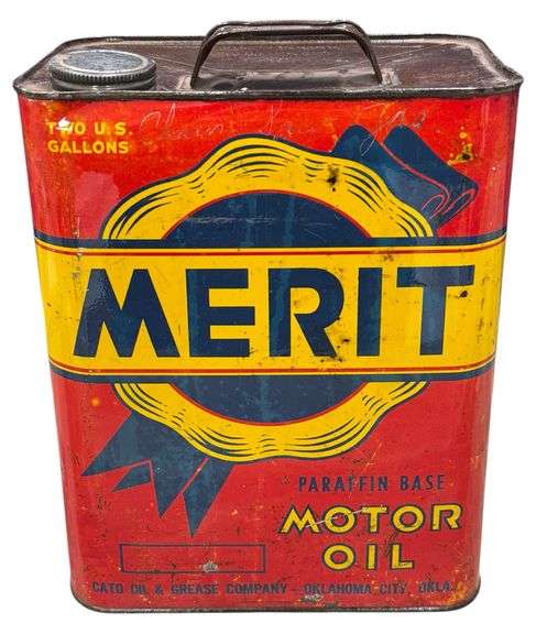 Merit Motor Oil - 2 Gallon Metal Can