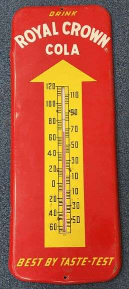 Royal Crown Cola "Best By Taste Test" Advertising Thermometer
