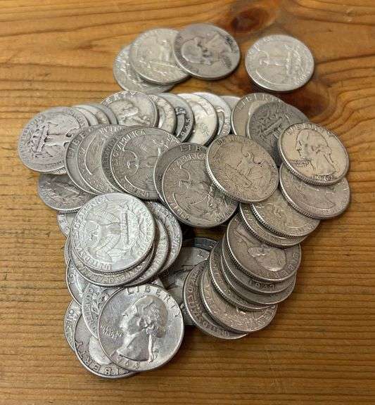 (60) Washington Silver Quarters