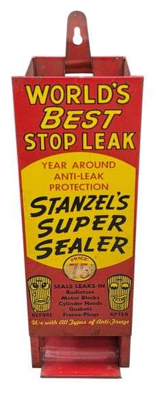 Stanzel’s Super Sealer -Wall Mount Stop Leak Metal Display
