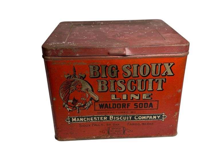 Big Sioux Biscuit Line - Waldorf Soda - Manchester Biscuit Company - Biscuit Tin