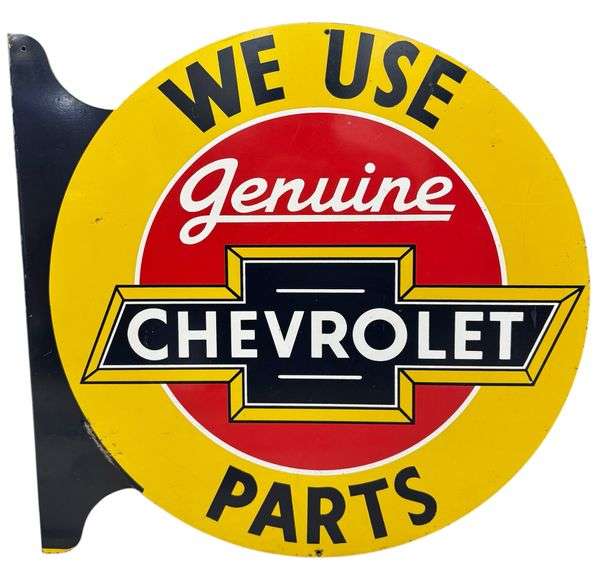We Use Genuine Chevrolet Parts - Double Sided Flange Sign