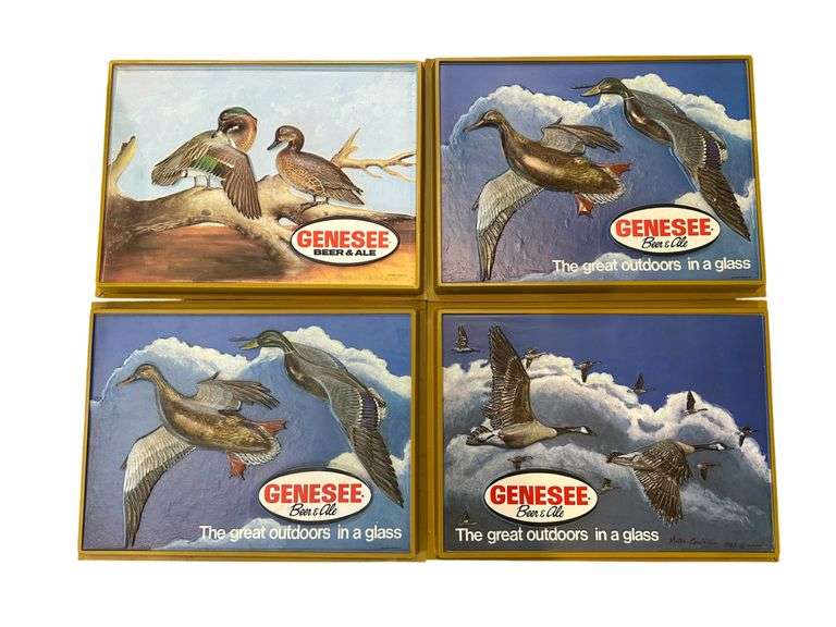 (4x) Genesee Beer & Ale Sign Inserts