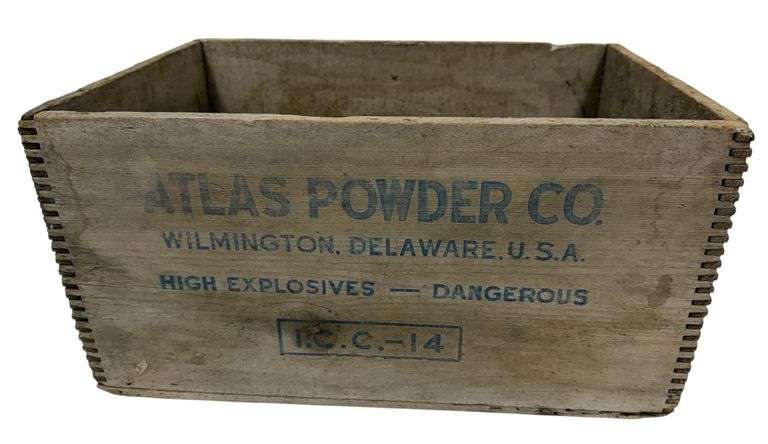 “Atlas Powder Co. - High Explosive” - Wooden Crate