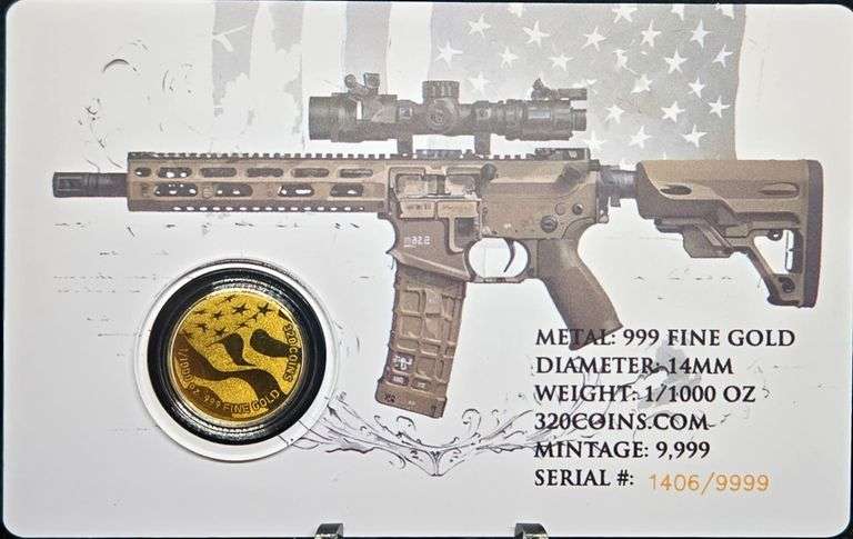 1/1000 Oz Fine Gold- Second Ammendmant