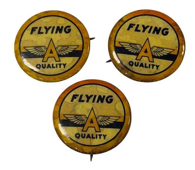 Flying A Tide Water Oil Co. - Vintage Advertising Pins