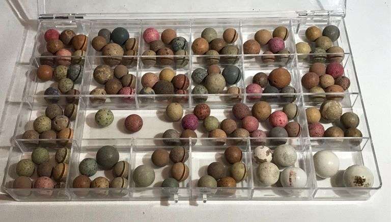 Nice Assortment of Antique Clay Marbles