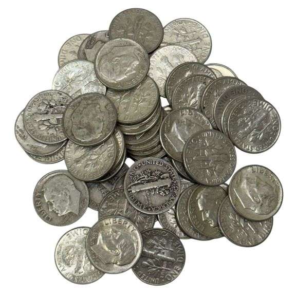(50) Silver Roosevelt Dimes