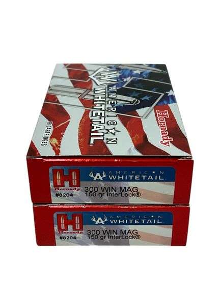 (2x) Hornady .300 Win Mag - 150 Gr. Interlock