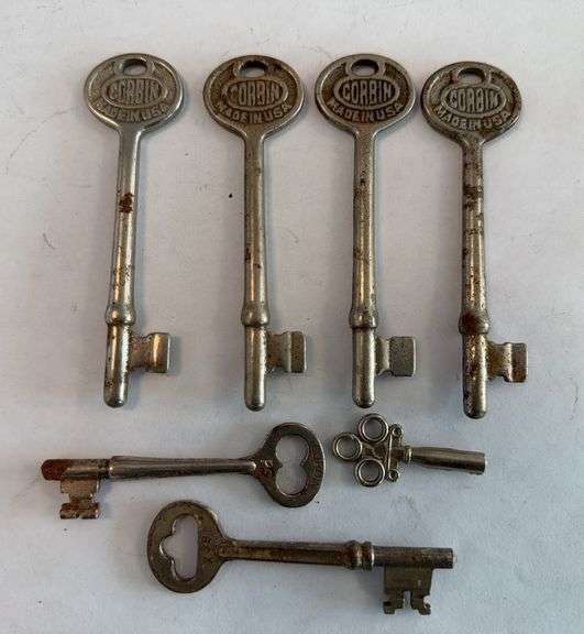 Group of Vintage Corbin Skeleton Keys - Creamer Auction