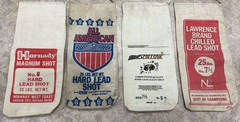 Group of (4) Vintage Shot Bags - Various Brands