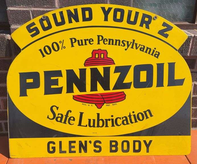 Pennzoil “Sound Your Z” Double Sided Sign - Glenn’s Body