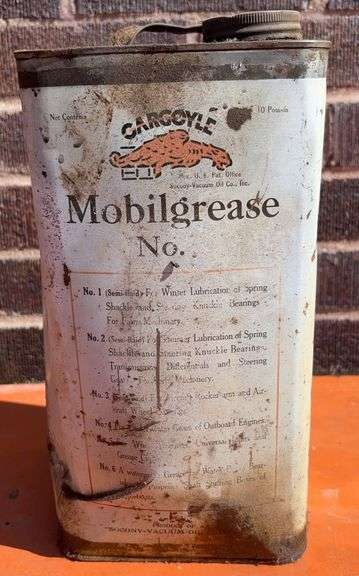 Gargoyle Mobil Grease Can