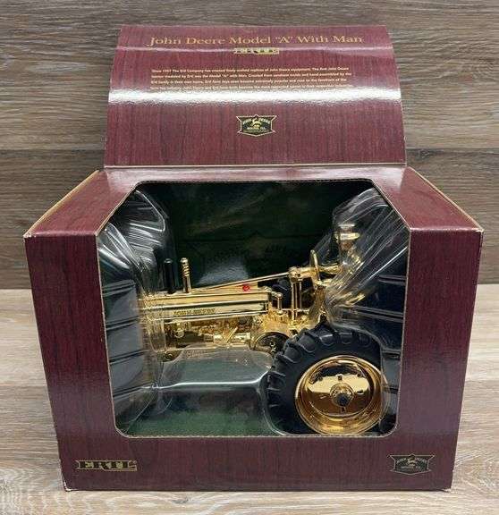 Gold! - John Deere Model "A" With Man - Top 100 Toys of the Century - ERTL 1/16 Scale