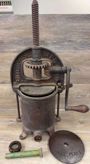 Vintage Enterprise MFG. Cast Iron Sausage Press