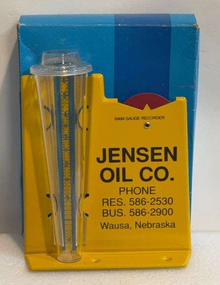 Wausa, Nebraska "Jensen Oil Co." - Advertising Rain Gauge