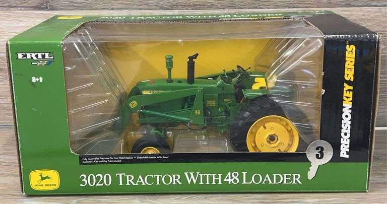 John Deere 3020 Tractor w/ 48 Loader - ERTL Precision Key Series 1/16 Scale