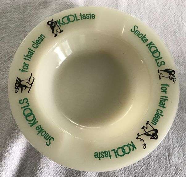 VINTAGE “KOOLS CIGARETTE” ADVERTISING ASH TRAY WITH LOGO’S