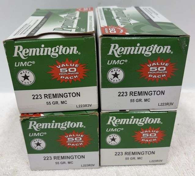 (4x) Remington UMC 223 Remington - 55 GR MC - 50Rd Value Packs