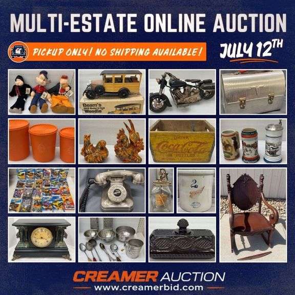 MULTI-ESTATE - COLLECTIBLES & HOUSEHOLD ONLINE ONLY - PICKUP ONLY AUCTION 