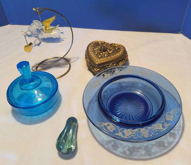 Assorted Decorative Glassware And Trinket Box Collection