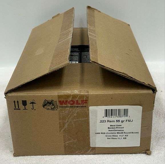 (1000) Rounds of .223 Rem - .55 Gr. FMJ - Steel Cased