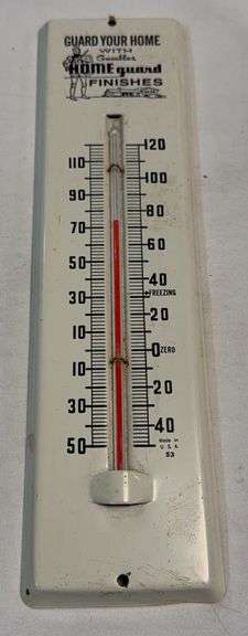 "Gambles Home Guard Finishes" - Advertising Thermometer