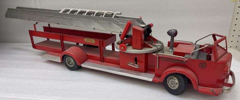 Model Toys -Pressed Steel Fire Ladder Truck