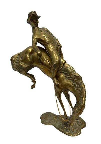 Bronco Rider - Brass Sculpture