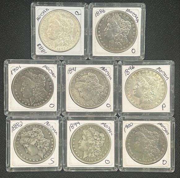 (8x) US Morgan Silver Dollars