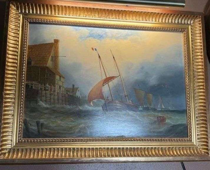 Framed Oil on Board Painting, Appears to be Signed RH Moore, Measures 24.5” x 18.5”