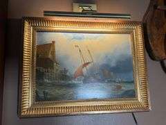 Framed Oil on Board Painting, Appears to be Signed RH Moore, Measures 24.5” x 18.5”