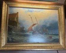 Framed Oil on Board Painting, Appears to be Signed RH Moore, Measures 24.5” x 18.5”