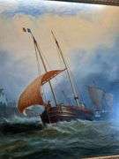 Framed Oil on Board Painting, Appears to be Signed RH Moore, Measures 24.5” x 18.5”