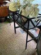 Pair of Wooden Open Stands, Lightweight, Measures 27.5” W x 15.5” D x 31,5” T, Plants Are Not Includ