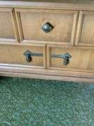 Drexel 2 Drawer Side Table from Late 60s, Dove Tailed Drawers, Measures 34.5” W x 18.5”D x 24”T, Lot