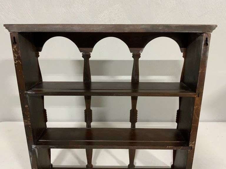 Wooden Wall-Mounted Shelf with Arch Design