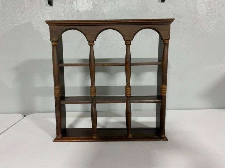 Wooden Wall-Mounted Shelf with Arch Design