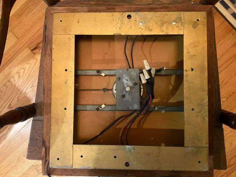 Vintage Bulova Electric Wall Clock, Measures 16.75” Square, Powered On When Plugged In