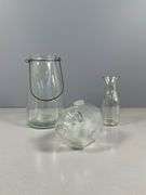 Set of 3 Vintage Style Clear Glass Items