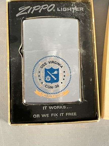 USS Virginia CGN-38 Zippo Lighter, Untested