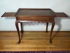Virginia Galleries Furniture by Henkel Harris Queen Anne Style Tea Table, Measures 29.5” x 18” x 26.