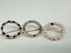 14K Gold Pins (3) Weighs 7.68 Grams, Marked or Tested 14K