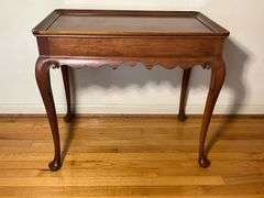 Virginia Galleries Furniture by Henkel Harris Queen Anne Style Tea Table, Measures 29.5” x 18” x 26.