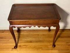 Virginia Galleries Furniture by Henkel Harris Queen Anne Style Tea Table, Measures 29.5” x 18” x 26.