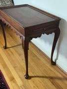 Virginia Galleries Furniture by Henkel Harris Queen Anne Style Tea Table, Measures 29.5” x 18” x 26.